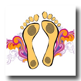 Lakshmi feet good luck symbols for business