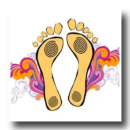 Lakshmi feet good luck symbols for business