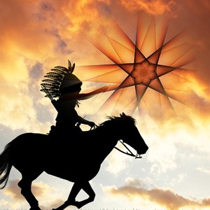 native american seven ray sun symbol
