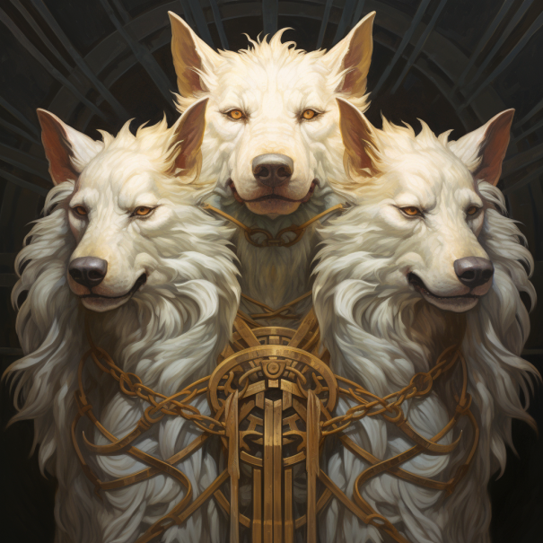 Greek Dog God Hades and Cerebus