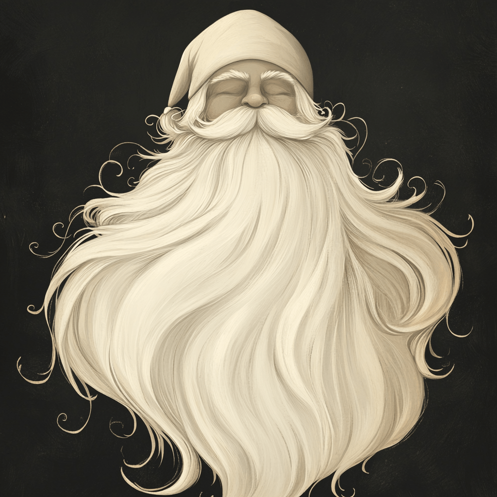 Fake Beards 6-Piece White Santa Beards - Realistic Christmas Costume