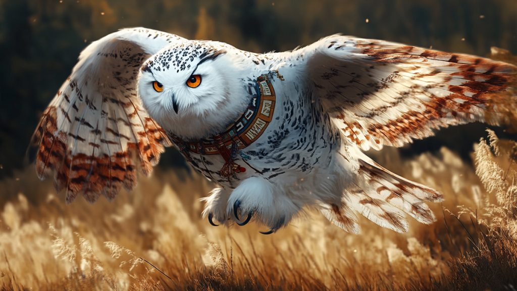 Native American Bird Signs Snowy Owl