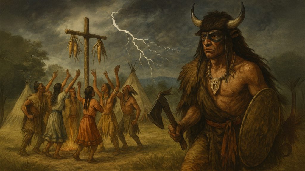 The Origin Story of the Piqua Indians: Head Buffalo Man Invading the Corn Dance