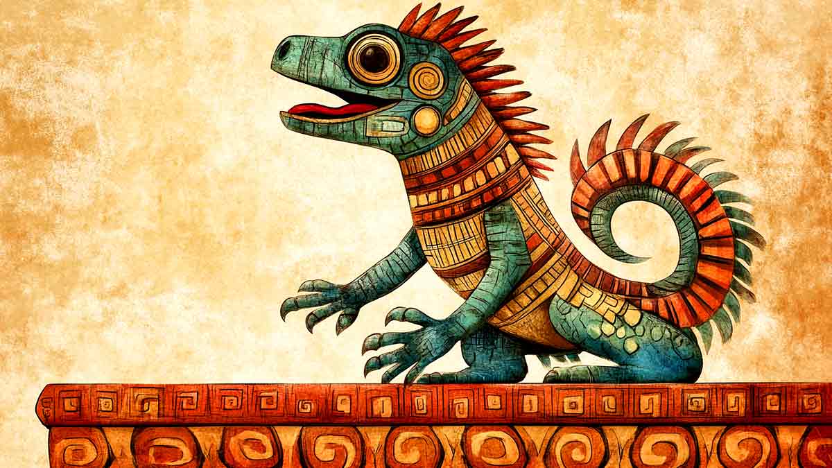 Cuetzpalin Aztec Day Sign Meaning in Aztec Astrology