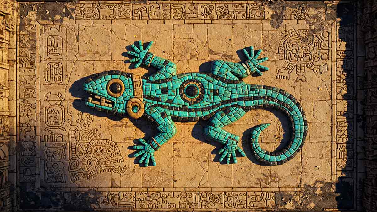 Cuetzpalin Aztec Day Sign Lizard Aztec Astrology Sign Meaning