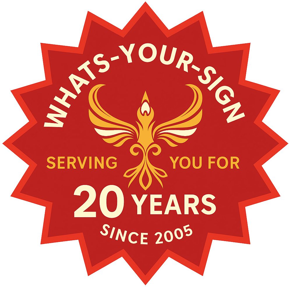 Whats-Your-Sign.com 20 Year Anniversary Badge