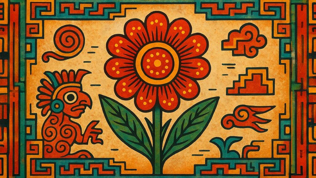 Xochitl Aztec Flower Symbol