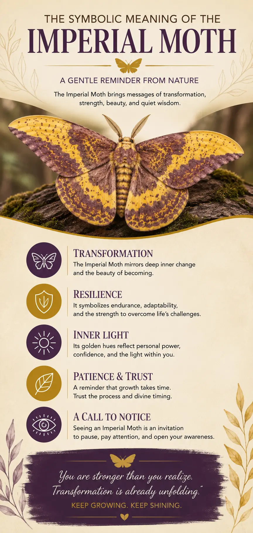 Imperial Moth Symbolism Infographic